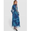 imageANRABESS Womens Floral Maxi Dress 2025 Fall V Neck Puff Long Sleeve Flowy Casual Wedding Guest Tee Party Tulle DressesFloral Green