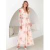 imageANRABESS Womens Floral Maxi Dress 2025 Fall V Neck Puff Long Sleeve Flowy Casual Wedding Guest Tee Party Tulle DressesMulticolored Rose Apricot