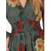imageANRABESS Womens Floral Maxi Dress 2025 Fall V Neck Puff Long Sleeve Flowy Casual Wedding Guest Tee Party Tulle DressesRed and Yellow Rose