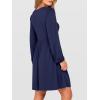 imageANRABESS Womens Long Lantern Sleeve Dresses 2025 Fall Casual Smocked ALine High Waist Flowy Short Dress with Pockets TrendyBlack Blue