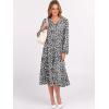 imageANRABESS Womens Long Lantern Sleeve Floral Midi Dresses 2025 Fall V Neck Casual Flowy Aline Tiered Boho Vacation Long DressFloral Black