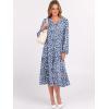 imageANRABESS Womens Long Lantern Sleeve Floral Midi Dresses 2025 Fall V Neck Casual Flowy Aline Tiered Boho Vacation Long DressFloral Blue