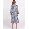 imageANRABESS Womens Long Lantern Sleeve Floral Midi Dresses 2025 Fall V Neck Casual Flowy Aline Tiered Boho Vacation Long DressFloral Blue Yellow
