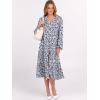 imageANRABESS Womens Long Lantern Sleeve Floral Midi Dresses 2025 Fall V Neck Casual Flowy Aline Tiered Boho Vacation Long DressFloral Blue Yellow