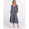 imageANRABESS Womens Long Lantern Sleeve Floral Midi Dresses 2025 Fall V Neck Casual Flowy Aline Tiered Boho Vacation Long DressFloral Purple Black