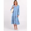 imageANRABESS Womens Long Lantern Sleeve Floral Midi Dresses 2025 Fall V Neck Casual Flowy Aline Tiered Boho Vacation Long DressFloral White Blue
