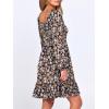 imageANRABESS Womens Long Lantern Sleeve Square Neck Dress Smocked Tiered High Waist Ruffle Flowy Swing 2025 Fall Short DressesFloral Navy Blue