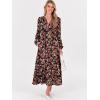 imageANRABESS Womens Long Sleeve Boho Maxi Dress 2025 Fall V Neck Floral Striped Casual Loose Fit Beach Vacation DressesFloral Black Red