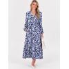 imageANRABESS Womens Long Sleeve Boho Maxi Dress 2025 Fall V Neck Floral Striped Casual Loose Fit Beach Vacation DressesFloral Blue