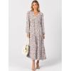 imageANRABESS Womens Long Sleeve Boho Maxi Dress 2025 Fall V Neck Floral Striped Casual Loose Fit Beach Vacation DressesFloral Orange White