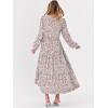 imageANRABESS Womens Long Sleeve Boho Maxi Dress 2025 Fall V Neck Floral Striped Casual Loose Fit Beach Vacation DressesFloral Orange White