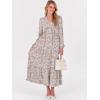 imageANRABESS Womens Long Sleeve Boho Maxi Dress 2025 Fall V Neck Floral Striped Casual Loose Fit Beach Vacation DressesFloral Orange White