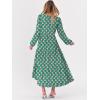 imageANRABESS Womens Long Sleeve Boho Maxi Dress 2025 Fall V Neck Floral Striped Casual Loose Fit Beach Vacation DressesGreen