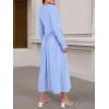 imageANRABESS Womens Long Sleeve Elegant Modest Drop Waist Maxi Dress 2025 Fall Casual Flowy Pleated Long Dresses with PocketsSky Blue