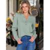 imageANRABESS Womens Long Sleeve Henley Tops Waffle Knit Tunics Shirts Dressy Casual Blouses Cute TShirts 2025 Fall OutfitLight Green