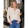 imageANRABESS Womens Long Sleeve Henley Tops Waffle Knit Tunics Shirts Dressy Casual Blouses Cute TShirts 2025 Fall OutfitParchment