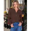imageANRABESS Womens Long Sleeve Henley Tops Waffle Knit Tunics Shirts Dressy Casual Blouses Cute TShirts 2025 Fall OutfitRed Brown