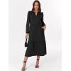 imageANRABESS Womens Long Sleeve Maxi Dresses 2025 Fall Casual V Neck Flowy Tiered Boho Modest Trendy Vacation Dress with PocketsBlack