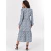 imageANRABESS Womens Long Sleeve Maxi Dresses 2025 Fall Casual V Neck Flowy Tiered Boho Modest Trendy Vacation Dress with PocketsFloral Blue