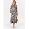 imageANRABESS Womens Long Sleeve Maxi Dresses 2025 Fall Casual V Neck Flowy Tiered Boho Modest Trendy Vacation Dress with PocketsFloral Navy Blue Pink