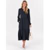 imageANRABESS Womens Long Sleeve Maxi Dresses 2025 Fall Casual V Neck Flowy Tiered Boho Modest Trendy Vacation Dress with PocketsNavy Blue