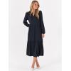 imageANRABESS Womens Long Sleeve Maxi Dresses 2025 Fall Casual V Neck Flowy Tiered Boho Modest Trendy Vacation Dress with PocketsNavy Blue