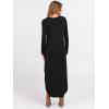 imageANRABESS Womens Long Sleeve Maxi Dresses 2025 Fall Outfits Casual Loose Split Travel Vacation T Shirt Dress with PocketsBlack