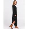 imageANRABESS Womens Long Sleeve Maxi Dresses 2025 Fall Outfits Casual Loose Split Travel Vacation T Shirt Dress with PocketsBlack