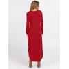 imageANRABESS Womens Long Sleeve Maxi Dresses 2025 Fall Outfits Casual Loose Split Travel Vacation T Shirt Dress with PocketsBright Red