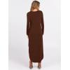 imageANRABESS Womens Long Sleeve Maxi Dresses 2025 Fall Outfits Casual Loose Split Travel Vacation T Shirt Dress with PocketsCoffee
