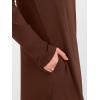 imageANRABESS Womens Long Sleeve Maxi Dresses 2025 Fall Outfits Casual Loose Split Travel Vacation T Shirt Dress with PocketsCoffee