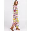 imageANRABESS Womens Long Sleeve Maxi Dresses 2025 Fall Outfits Casual Loose Split Travel Vacation T Shirt Dress with PocketsFloral Blue Orange Pink