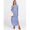 imageANRABESS Womens Long Sleeve Maxi Dresses 2025 Fall Outfits Casual Loose Split Travel Vacation T Shirt Dress with PocketsFloral Blue White