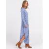 imageANRABESS Womens Long Sleeve Maxi Dresses 2025 Fall Outfits Casual Loose Split Travel Vacation T Shirt Dress with PocketsFloral Blue White