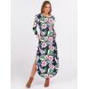 imageANRABESS Womens Long Sleeve Maxi Dresses 2025 Fall Outfits Casual Loose Split Travel Vacation T Shirt Dress with PocketsFloral Green Pink