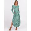 imageANRABESS Womens Long Sleeve Maxi Dresses 2025 Fall Outfits Casual Loose Split Travel Vacation T Shirt Dress with PocketsFloral Lake Blue