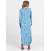 imageANRABESS Womens Long Sleeve Maxi Dresses 2025 Fall Outfits Casual Loose Split Travel Vacation T Shirt Dress with PocketsFloral Light Blue White
