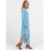 imageANRABESS Womens Long Sleeve Maxi Dresses 2025 Fall Outfits Casual Loose Split Travel Vacation T Shirt Dress with PocketsFloral Light Blue White