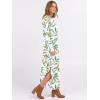 imageANRABESS Womens Long Sleeve Maxi Dresses 2025 Fall Outfits Casual Loose Split Travel Vacation T Shirt Dress with PocketsMulti Leaf