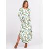 imageANRABESS Womens Long Sleeve Maxi Dresses 2025 Fall Outfits Casual Loose Split Travel Vacation T Shirt Dress with PocketsMulti Leaf