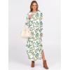 imageANRABESS Womens Long Sleeve Maxi Dresses 2025 Fall Outfits Casual Loose Split Travel Vacation T Shirt Dress with PocketsMulti Leaf