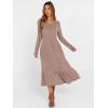imageANRABESS Womens Long Sleeve Midi Dress 2025 Fall Rib Knit Crew Neck A Line Soft Flowy Swing Dresses with Pocket Casual TrendyTan