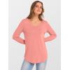 imageANRABESS Womens Long Sleeve Tunic Tops V Neck TShirts Casual Cute Basic Tee 2025 Fall Work Travel Loungewear OutfitsCoral