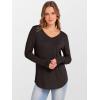imageANRABESS Womens Long Sleeve Tunic Tops V Neck TShirts Casual Cute Basic Tee 2025 Fall Work Travel Loungewear OutfitsDeep Brown