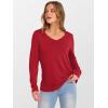 imageANRABESS Womens Long Sleeve Tunic Tops V Neck TShirts Casual Cute Basic Tee 2025 Fall Work Travel Loungewear OutfitsRed