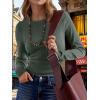 imageANRABESS Womens Long Sleeve Waffle Knit Shirts Casual Slim Fitted Crew Neck Thermal Tops Basic Tee 2025 Fall Trendy OutfitsArmy Green