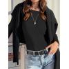 imageANRABESS Womens Long Sleeve Waffle Knit Shirts Casual Slim Fitted Crew Neck Thermal Tops Basic Tee 2025 Fall Trendy OutfitsBlack