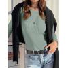 imageANRABESS Womens Long Sleeve Waffle Knit Shirts Casual Slim Fitted Crew Neck Thermal Tops Basic Tee 2025 Fall Trendy OutfitsLight Green