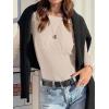 imageANRABESS Womens Long Sleeve Waffle Knit Shirts Casual Slim Fitted Crew Neck Thermal Tops Basic Tee 2025 Fall Trendy OutfitsParchment