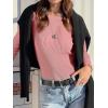imageANRABESS Womens Long Sleeve Waffle Knit Shirts Casual Slim Fitted Crew Neck Thermal Tops Basic Tee 2025 Fall Trendy OutfitsPink